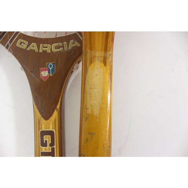 Curated Set of Antique Sport Tennis Rackets for Designer Decorating Wood Racquet Set of Two Sports Equipment Memorabilia For Sale - Image 10 of 11