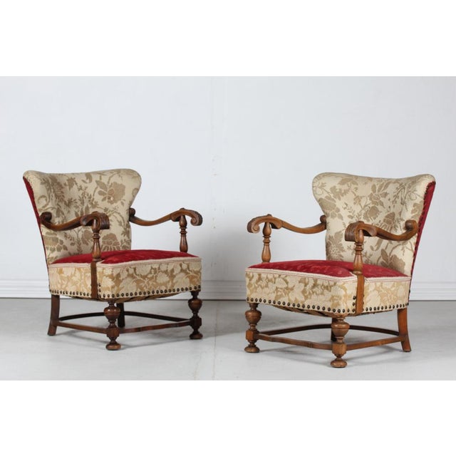 Set of Danish Art Deco Lounge Chairs in Oak, 1940s For Sale - Image 18 of 18
