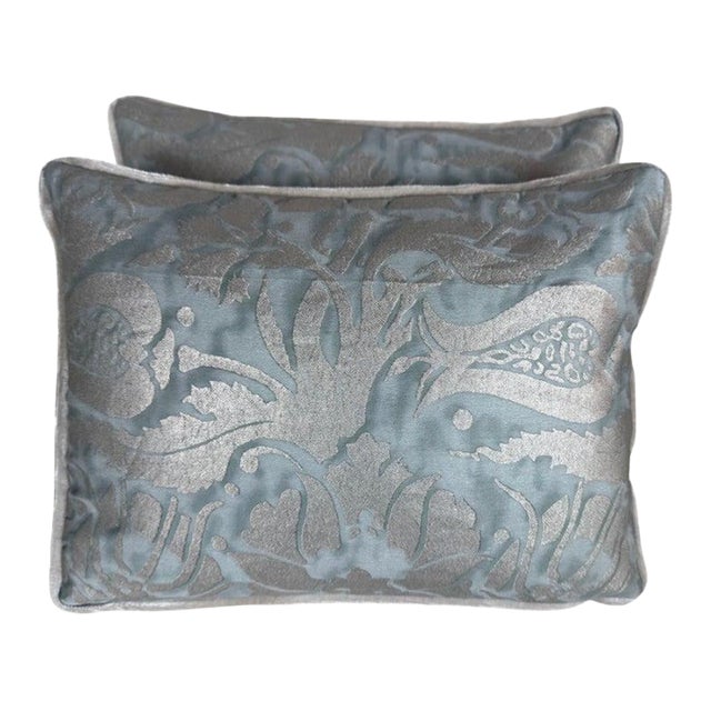 Pair of Fortuny Textile Pillows For Sale