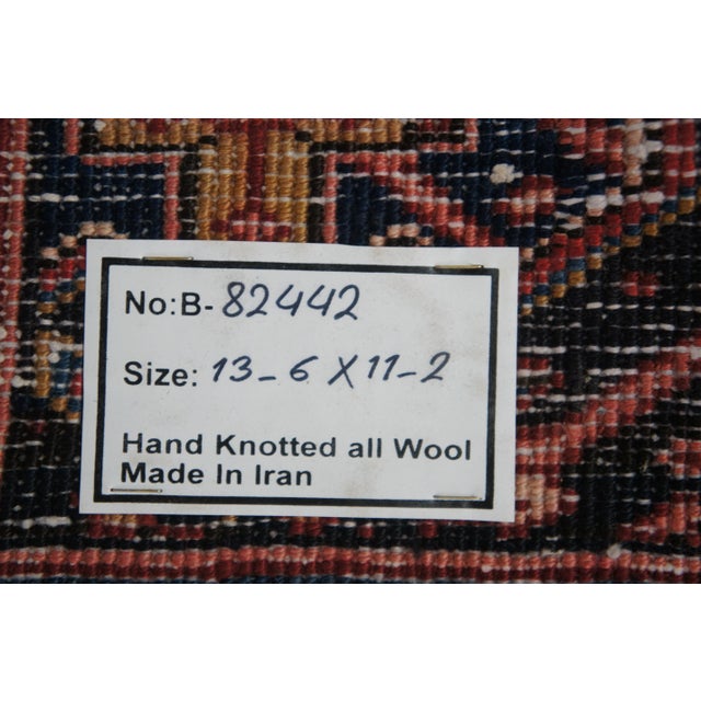 Semi Antique Oriental Tribal Hand Knotted Wool Area Rug Carpet 11' X 13' For Sale - Image 12 of 12