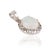 Traditional Bohemian Natural Oval Rainbow Moonstone & Sterling Silver Filigree Pendant For Sale - Image 3 of 12