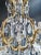 1930s Art Nouveau Style Brass Crystal Chandelier For Sale - Image 6 of 12