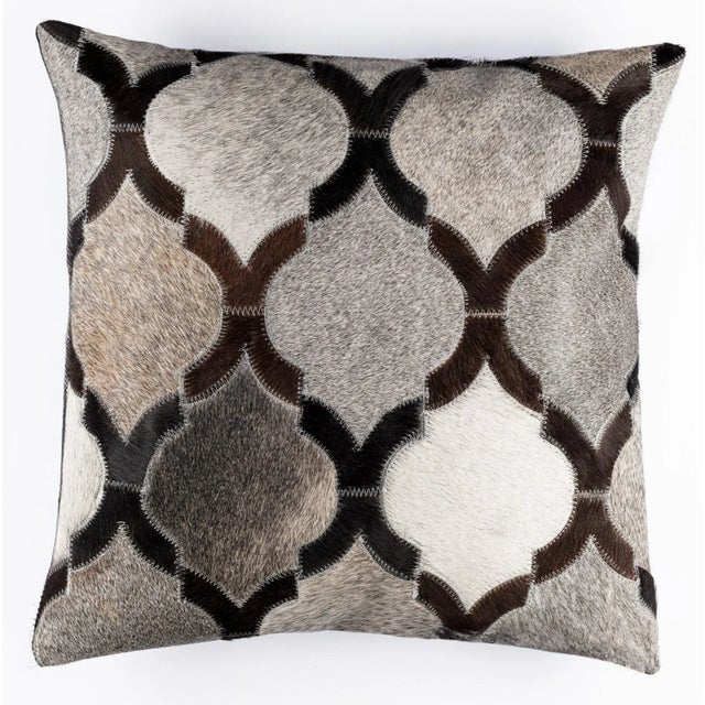 2020s Canvello Genuine Cowhide Leather Decorative Throw Pillows With Feather Down Insert Included- Set of 2 For Sale - Image 5 of 7