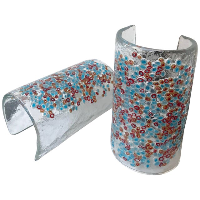 Lamps Art Glass by Barbini Murano, Italy, 1980s - a Pair For Sale