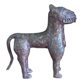 Vintage Indian Dhokra Lost-Wax Metal Horse Sculpture For Sale