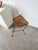 Wood Vintage Wicker and Metal Stool by Dennis Lennon, 1950 For Sale - Image 7 of 18