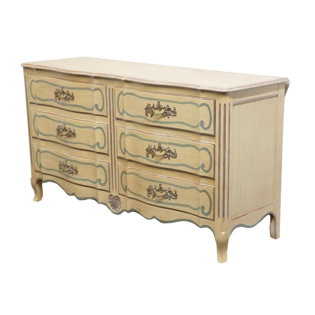JOHN WIDDICOMB Country French Style White 64" Double Dresser 35.25" High 64" Wide 21.75" Deep We specialize in high end...