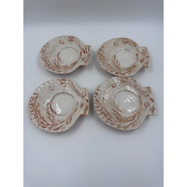 Mid 20th Century Conch Shell Form Art Pottery Tea Set With Pink Interior Glaze For Sale - Image 10 of 18