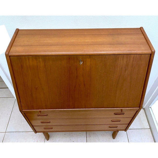 1960s Vintage Secretaire in Teak from Bernhard Pedersen & Son For Sale - Image 5 of 18