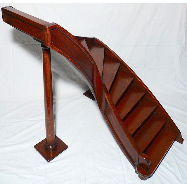 Title: Rectilinear single turn model staircase. Origin: American or English. Period: Early 20th Century. Materials: Oak,...