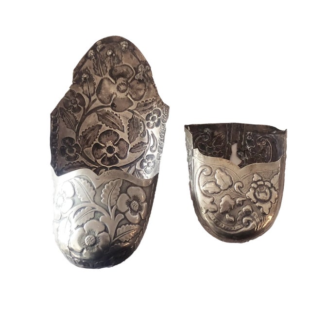 Metal 19th German Low Silver Kid Stirrups Horse For Sale - Image 7 of 7