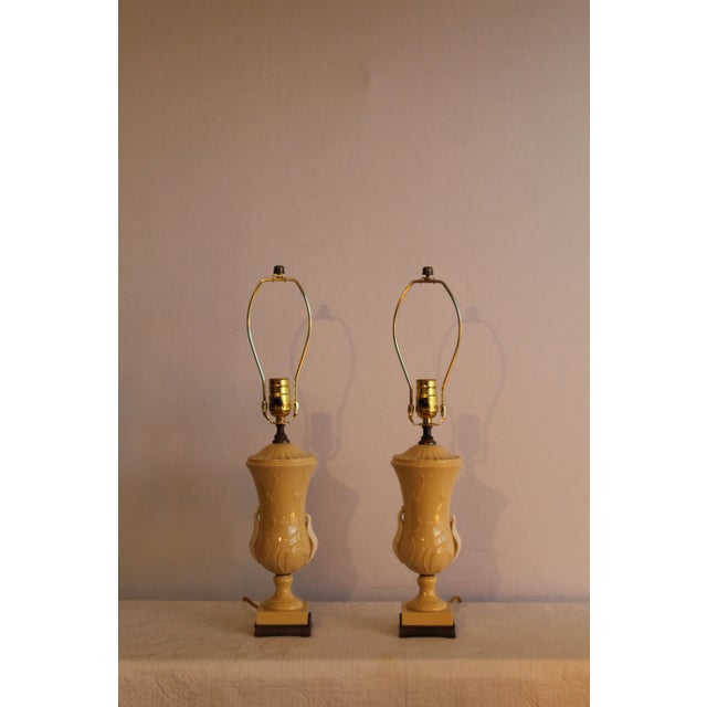 1930s Lenox China Lamps - a Pair For Sale - Image 11 of 11