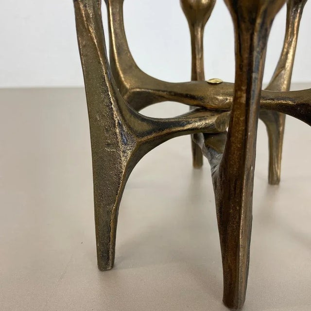 Mid-Century German Brutalist Candleholder in Bronze from Michael Harjes, 1960s For Sale - Image 12 of 18