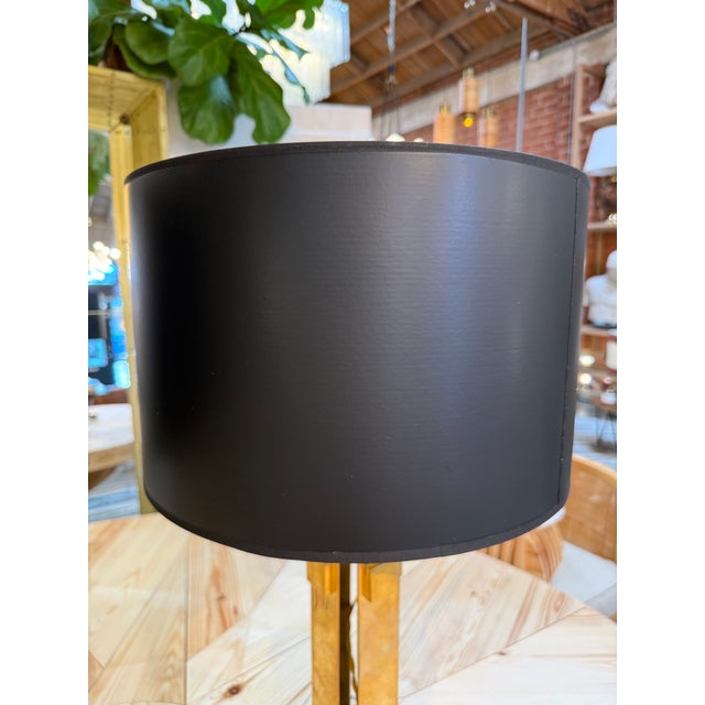 1970s Italian Modernist Brass Table Lamps - a Pair For Sale - Image 9 of 11