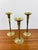 1970s Vintage Tall Brass Graduated Size Set of 3 Candle Holders For Sale - Image 5 of 6