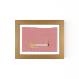 Phylis the Dijon Cigarette by Willa Heart in Gold Frame, Mini Art Print For Sale