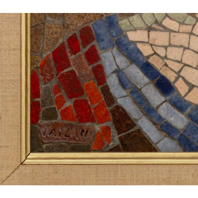 Ceramic Taizan Tile Portrait of a Woman Mosaic Panel For Sale - Image 7 of 9
