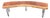Late 20th Century Rustic Style Live Edge Slab Wood Top Coffee Table/ Bench With Iron Hairpin Legs For Sale