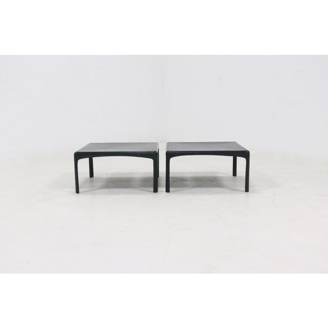 Forest Green Fiberglass Side Tables, 1960s, Set of 2 For Sale - Image 8 of 13