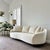 Contemporary Mid Century Style Curved Bouclé Sofa For Sale In Los Angeles - Image 6 of 6