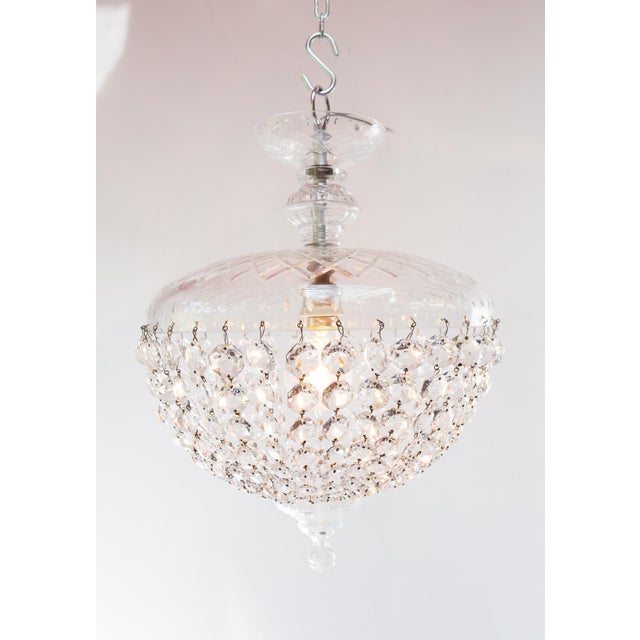 Crystal Globe Ceiling Lamp, 1960s For Sale - Image 6 of 6