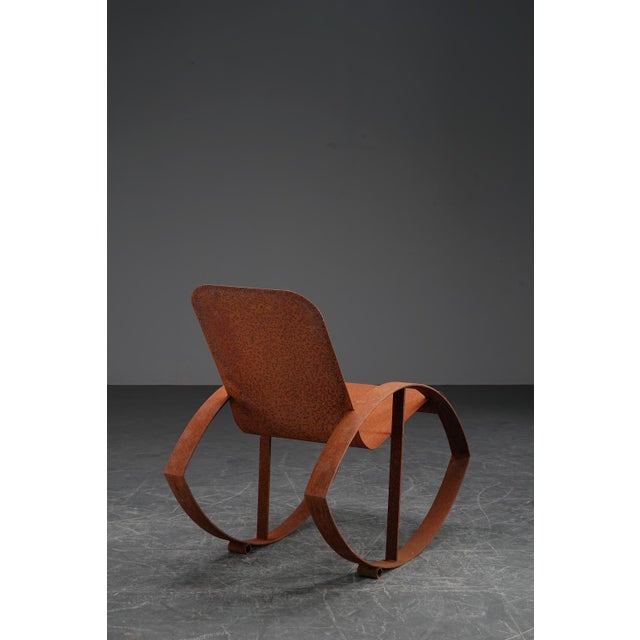 Vintage Metal Rocking Chair For Sale - Image 6 of 18