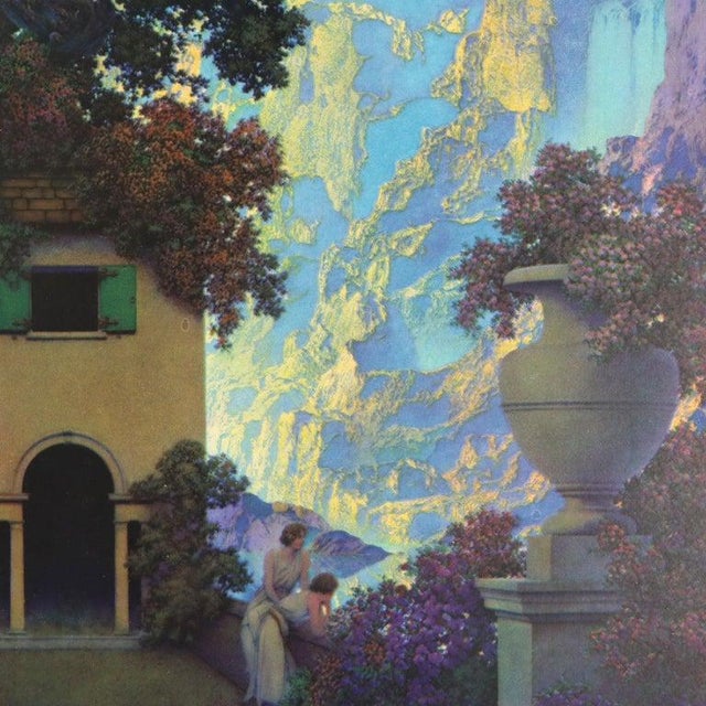 A Maxfield Parrish print, titled "Sunrise," originally associated with Edison Mazda calendars from approximately 1932....