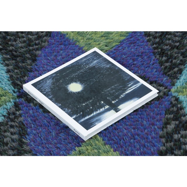 Blue Vintage Swedish Rya Rug With Teal and Blue Geometric Pattern - Rug & Kilim For Sale - Image 8 of 8