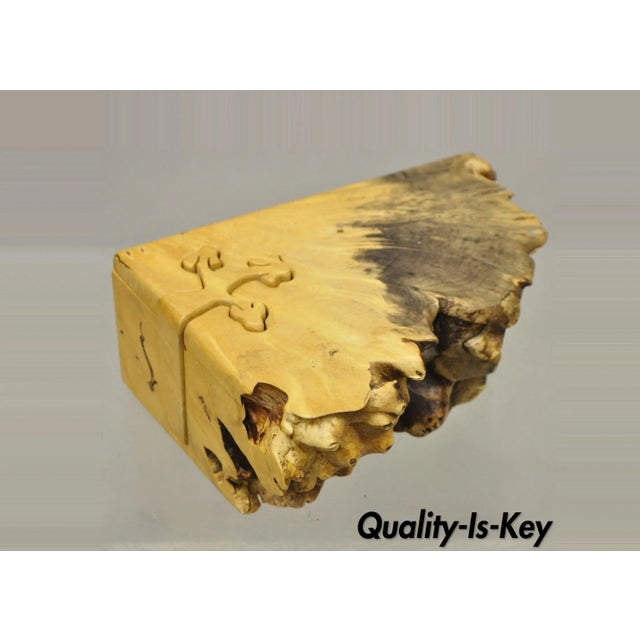 Vintage Richard Rothbard Burlwood Freeform Live Edge Puzzle Box Jewelry Box For Sale - Image 11 of 11