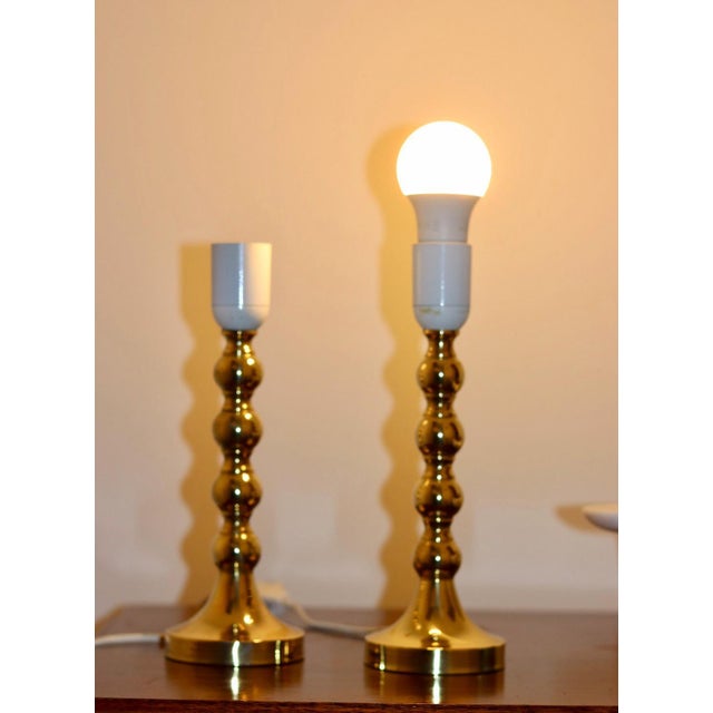 Mid-Century Swedish Brass Lamps, Set of 2 For Sale - Image 6 of 10