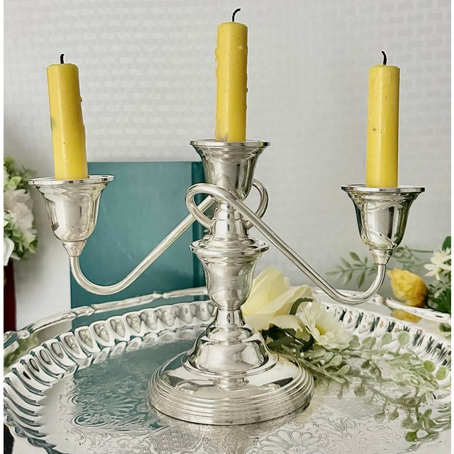 Vintage Wm Rogers Sterling Silver Candelabra For Sale - Image 9 of 9