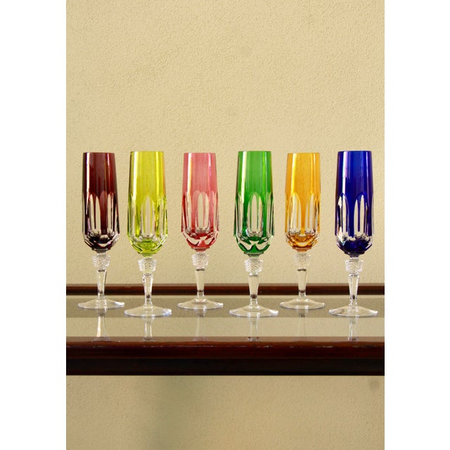 Arcobaleno are a collectible set of 6 “Antika” model wine glasses by Nachtmann, crafted in West Germany in the 1970s. Each...
