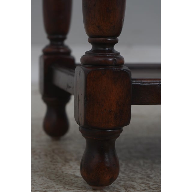 Theodore Alexander Mahogany 2 Tier 2 Drawer Console Table For Sale - Image 12 of 18