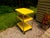 Vintage Industrial Yellow Cosco Chrome Kitchen 3 Shelf Utility Cart With Wheels For Sale - Image 14 of 18