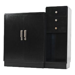 Art Deco Cabinet with Nickel Plated Handles For Sale