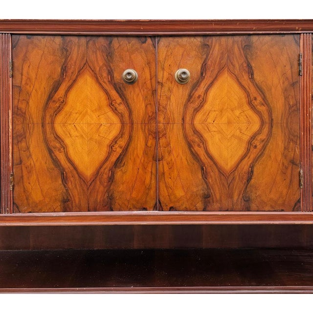 Art Deco Sideboard in Burl Walnut Veneer with Rich and Dramatic Grain, 1940s For Sale - Image 3 of 15