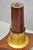 Wood Vintage French Regency Style Mahogany & Gold Gilt Plume Table Pedestal Base (A) For Sale - Image 7 of 16