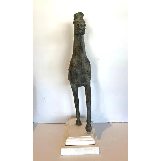 Verdigris Bronze Horse Fragment For Sale - Image 9 of 9