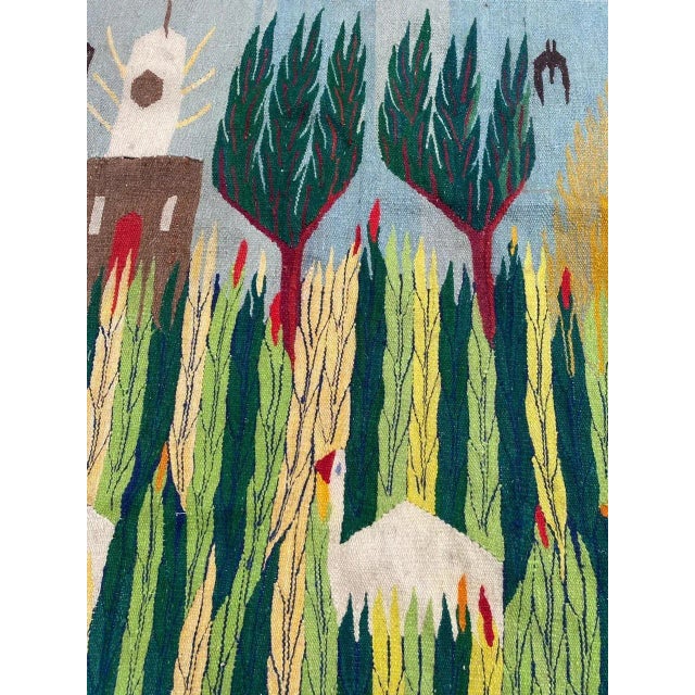 1950s Vintage Egyptian Wissa Wassef Woven Tapestry For Sale - Image 5 of 17