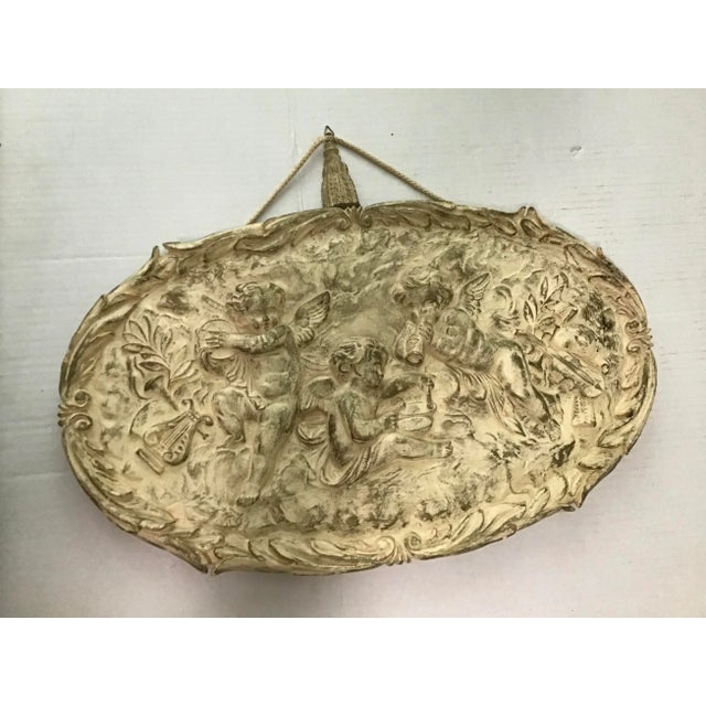 Mid 20th Century Architectural Pediment Cherub Rococo Wall Hanging For Sale - Image 10 of 10