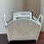 Shabby Chic Mid-20th Century White Wicker Magazine / Book Holder For Sale - Image 3 of 12