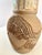 Taupe Vintage Vase Studio Pottery, Carved Organic Motif, Signed "Moni" For Sale - Image 8 of 13