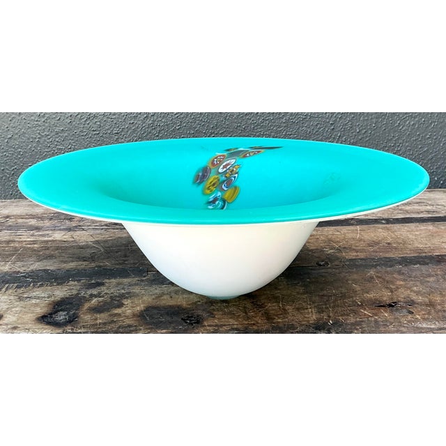 Capture the vibrant spirit of mid-century Italian artistry with this exceptional Murano glass bowl. Defined by its radiant...