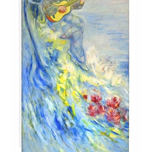 Vito Alghisi, A Visit in Venice, Oil on Canvas, 1980 For Sale - Image 4 of 5