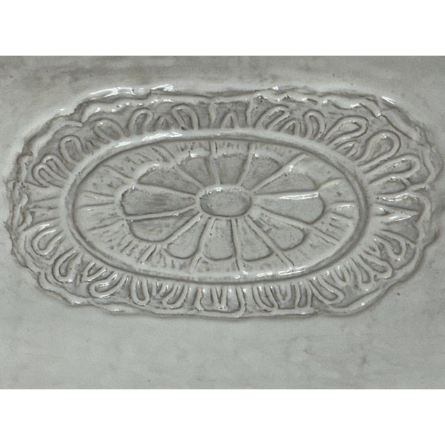 Ceramic Arte Italica Fleur-De-Lis Rectangular Ceramic Platter For Sale - Image 7 of 12