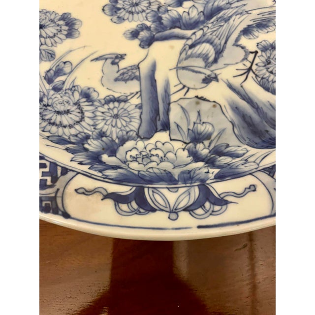 Antique Japanese Blue and White Imari Dish, 1900s For Sale - Image 6 of 14