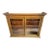 Large Vintage Stained Wood Glass Display Wall Cabinet Shelf For Sale