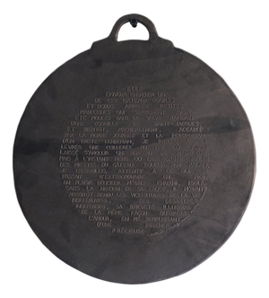 Pan 01 Proust Wall Ceramic in Glazed Black Stoneware by Marie Martin Ceramics