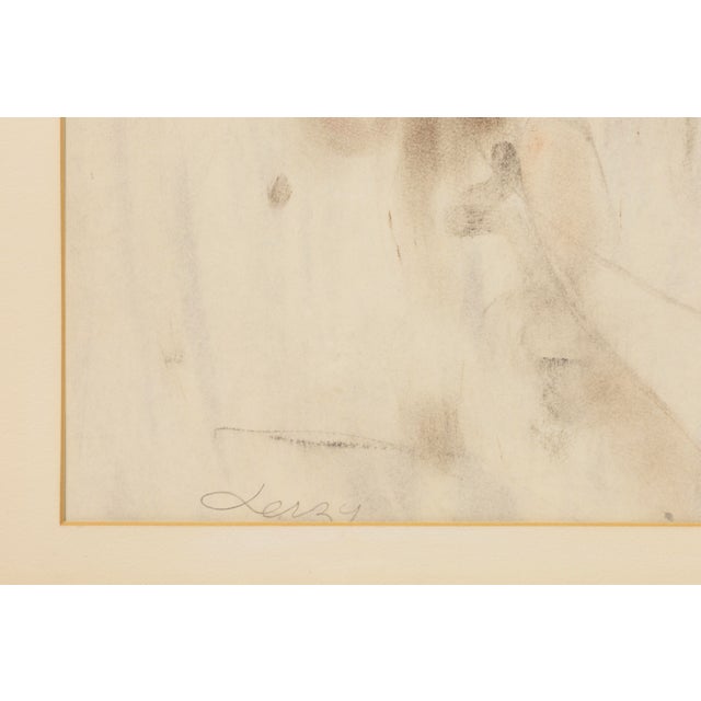 Realism Richard Jerzy - Untitled (Female Nude) Signed Watercolor on Paper Framed For Sale - Image 3 of 7