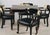 Late 20th Century Hooker Furniture Ebonized Leather Games Table & Four Cowhide Armchairs For Sale - Image 13 of 17